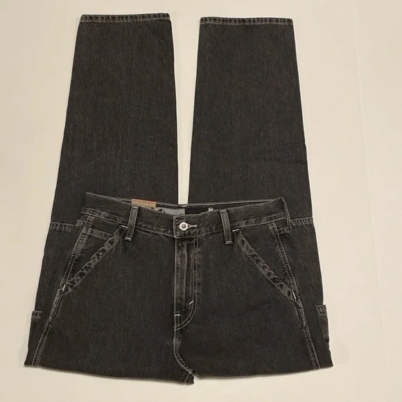 【W32】LEVI'S Silver Tab Loose Fit Cargo Silvertab™ Loose Cargo Men's Jeans - Black | Levi's® US